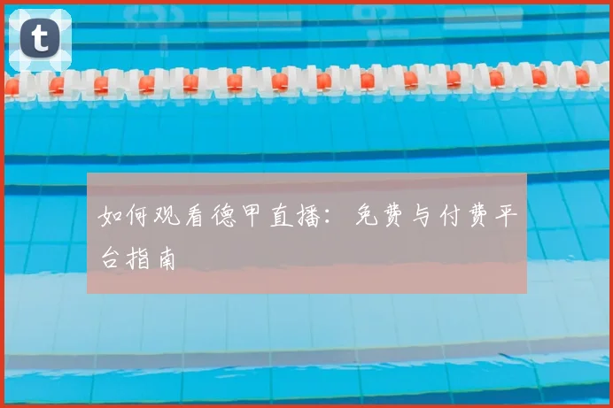 如何观看德甲直播：免费与付费平台指南